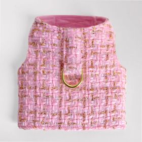 Chantel Tweed Dog Harness (Color: Bubblegum Pink, size: SM)