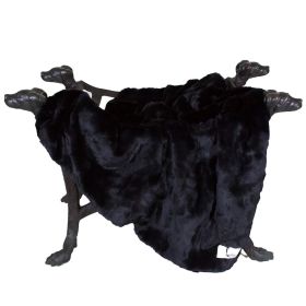 Bella Dog Blanket (Color: Black, size: SM)