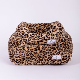 Cashmere Dog Bed (Color: Leopard, size: SM)
